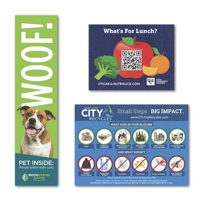 Square Corner Flat Flexible Magnet up to 4 Sq In