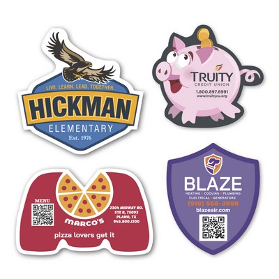 Custom Corner Flat Flexible Magnet up to 4 Sq In